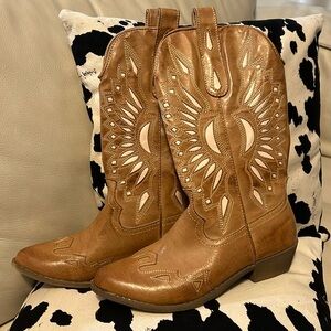 Altar'd State Tan Ankle Boots